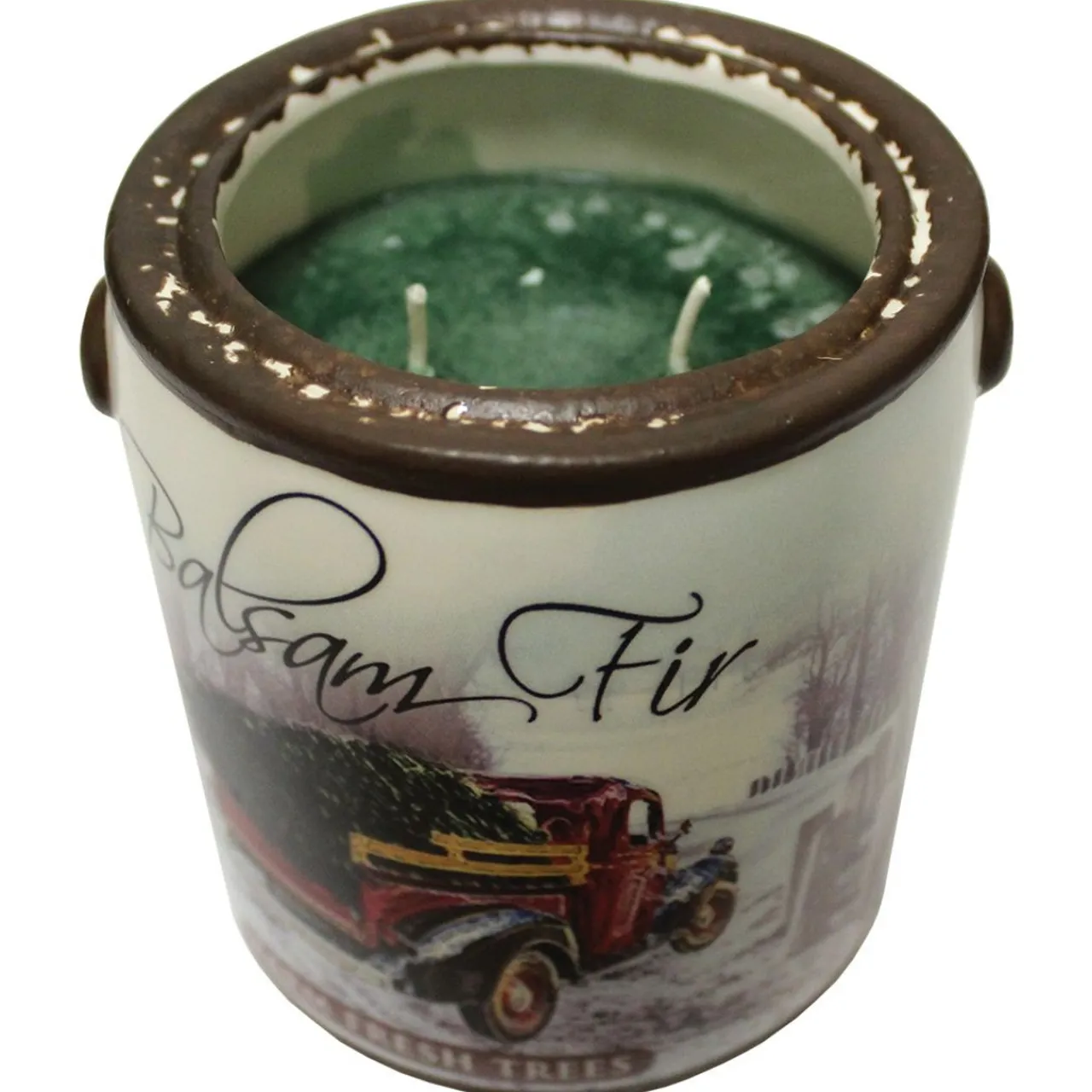 A Cheerful Giver - Balsam Fir Scented Jar Candle (20 oz) Decorative Ceramic Jar< Sale