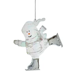 Acrylic Snowman Ice Skating Ornament<Kurt Adler Outlet