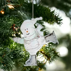 Acrylic Snowman Ice Skating Ornament<Kurt Adler Outlet