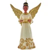 African American Ivory and Gold Angel Ornament with A Book<Kurt Adler New