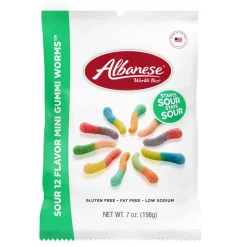 Albanese Sour 12 Flavor Mini Gummy Worms< Sale