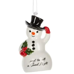 All a Good Night Snowman Bell Ornament< Best