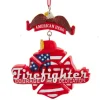 American Hero Firefighter Ornament<Kurt Adler Online