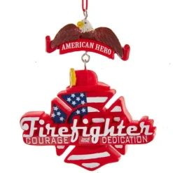 American Hero Firefighter Ornament<Kurt Adler Online