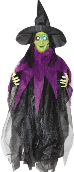 3' Lit Hanging Witch< Clearance