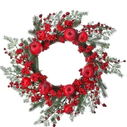 22" Apple Berry Cedar Wreath< Hot