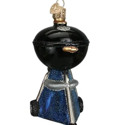 4.5" Black Classic Barbecue Ornament<Old World Glass Online