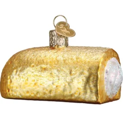 3.5" Christmas Hostess Twinkie Blown Glass Unique Christmas Ornament<Old World Glass Online