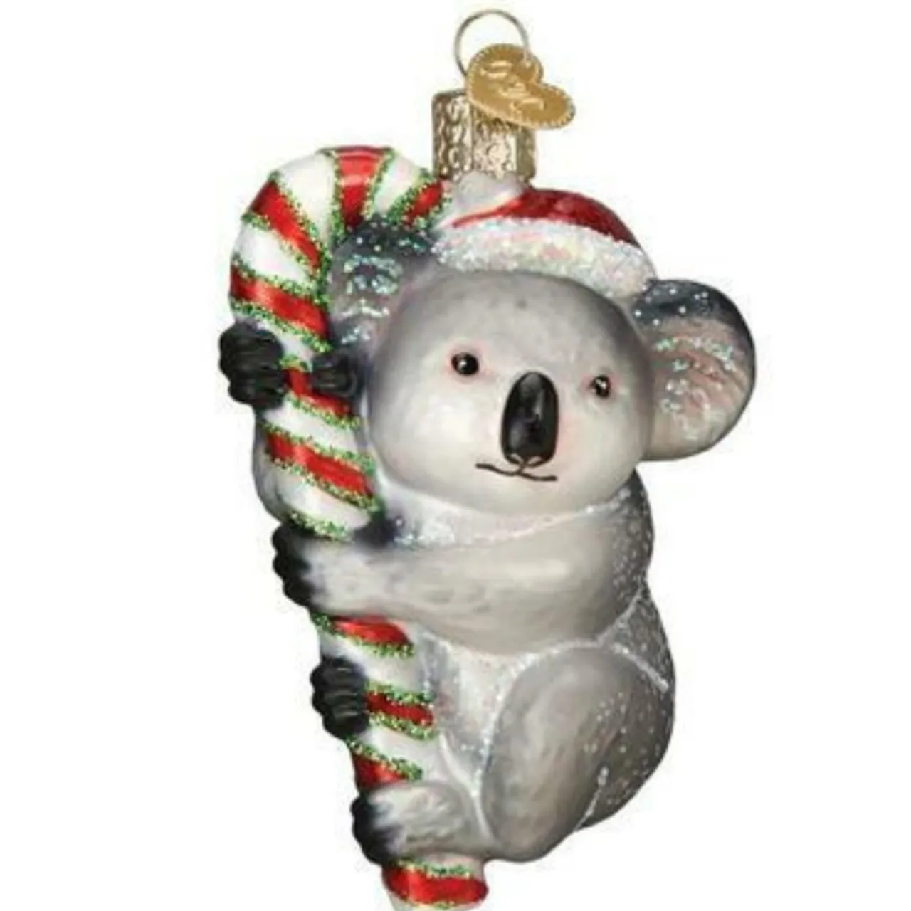 4" Christmas Koala Glass Blown Ornament<Old World Glass Hot