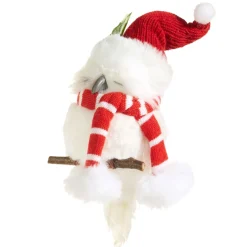 7" Cozy Owl Ornament Wearing A Hat and Scarf< Fashion