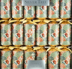 12" 6ct Botanical Brocade Christmas Crackers< Sale