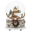5.5" Deer Family Musical Christmas Glitterdome< Online