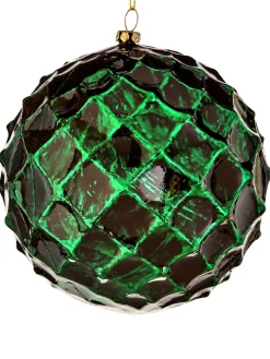 4.72" Emerald Honeycomb Candy Ball Ornament< Best
