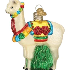 3.5" Festive Alpaca Glass Ornament<Old World Glass Online