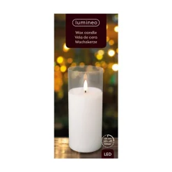 7" Flameless Warm White Pillar Candle< New