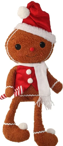24" Fleece Gingerbread Boy Peppermint< Online
