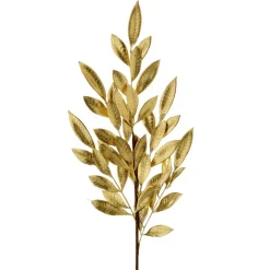 31" Gold Metallic Leave Spray< Discount