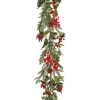 48" Holly Spruce Garland with Berries< Discount
