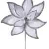 22" Jeweled Edge Velvet Poinsettia Stem< Best