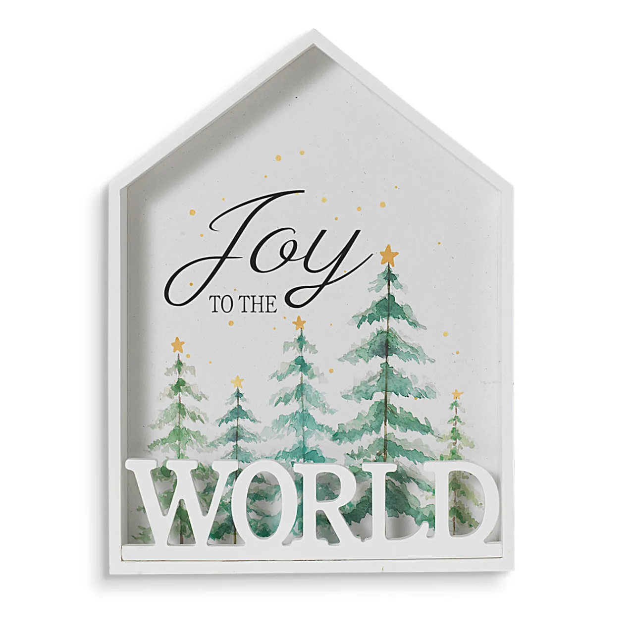 15.5" Joy To The World Wooden House Block< Fashion