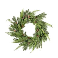 24" Just Cut Woodland Pines Wreath< Clearance