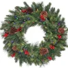 30" LED Forrest Berry Fir Wreath< Sale