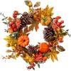 22" Pumpkin &amp; Acorn Wreath< New