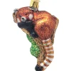 4.25" Red Panda Glass Ornament<Old World Glass Hot