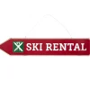 16" Red Ski Ornament< Clearance