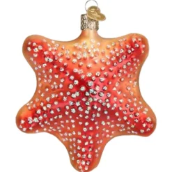 4.25" Red Starfish Ornament<Old World Glass Sale