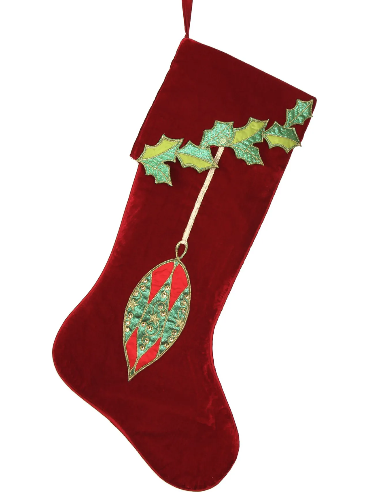 25" Red Velvet Stocking< Sale