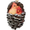 3.2" Roman - Cardinals In A Pinecone Cuddling Each Other Ornament< Sale