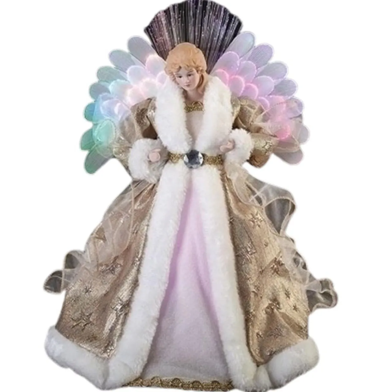 16" Roman - LED-Angel Tree Topper with Fiber Optic Wings< Discount