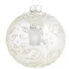 4" Silver Embellished Ball Ornament< Outlet