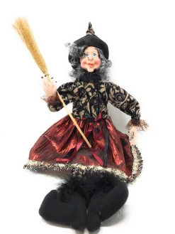 24" Sitting Witch Wearing A Brown Hat< Best