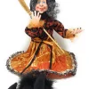 24" Sitting Witch Wearing An Orange Hat< Fashion
