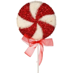 17" Sparkle Candy Swirl Disc w/Bow Lollipop< Discount
