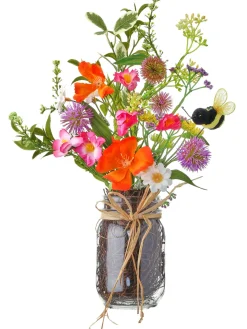 15" Summer Bloom with Bee in Jar< Clearance