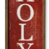 31.5" Wooden Porch Sign With Insignia "Holly Night"< Clearance