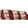 4" X 10 Yard Nutcracker Velvet/Gold Back Wired Ribbon - Burgundy< New