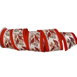 4" x 10Y Red &amp; Black Cardinals Ribbon< Best