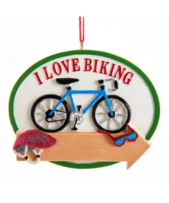 "I Love Biking" Ornament For Personalization<Kurt Adler Online