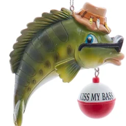 "Kiss My Bass" Bass Ornament<Kurt Adler Outlet