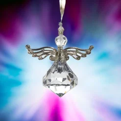 Angel Crystal Drop Ornament< Sale