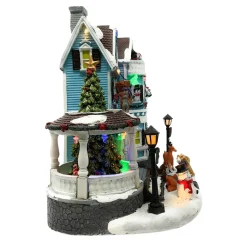 Animated Christmas Animal House - Lumineo Scenery< New