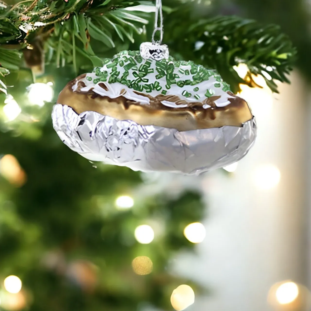 Baked Potato Glass Ornament<Cody Foster & Co. New