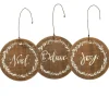 Barn Noel Believe Joy Set of 3 Ornaments< Best