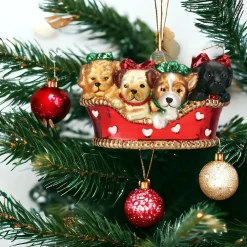 Basket of Puppies Ornament<Old World Glass Discount