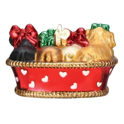 Basket of Puppies Ornament<Old World Glass Discount