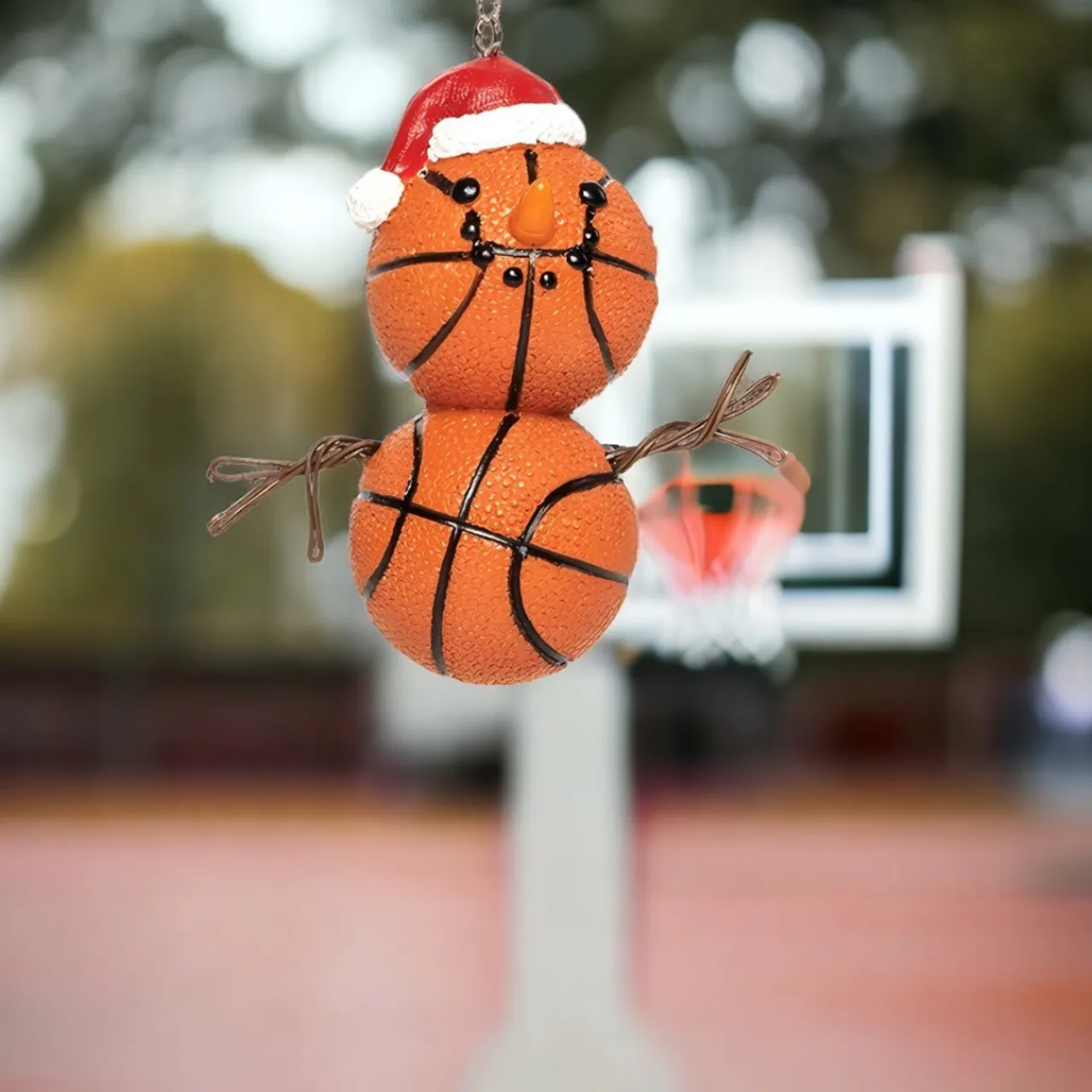 Basketball Snowman Hanging Ornament< Sale